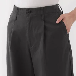 Clearance Muji Pantalones chinos con pinzas y pernera larga de algodón para mujer