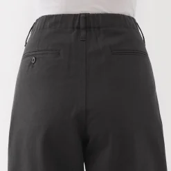 Clearance Muji Pantalones chinos con pinzas y pernera larga de algodón para mujer
