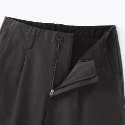Clearance Muji Pantalones chinos con pinzas y pernera larga de algodón para mujer