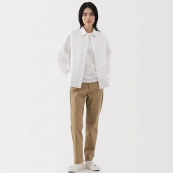 Outlet Muji Pantalones chinos Slim elásticos en 4 direcciones para mujer