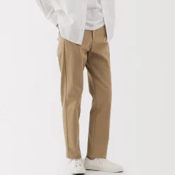 Outlet Muji Pantalones chinos Slim elásticos en 4 direcciones para mujer