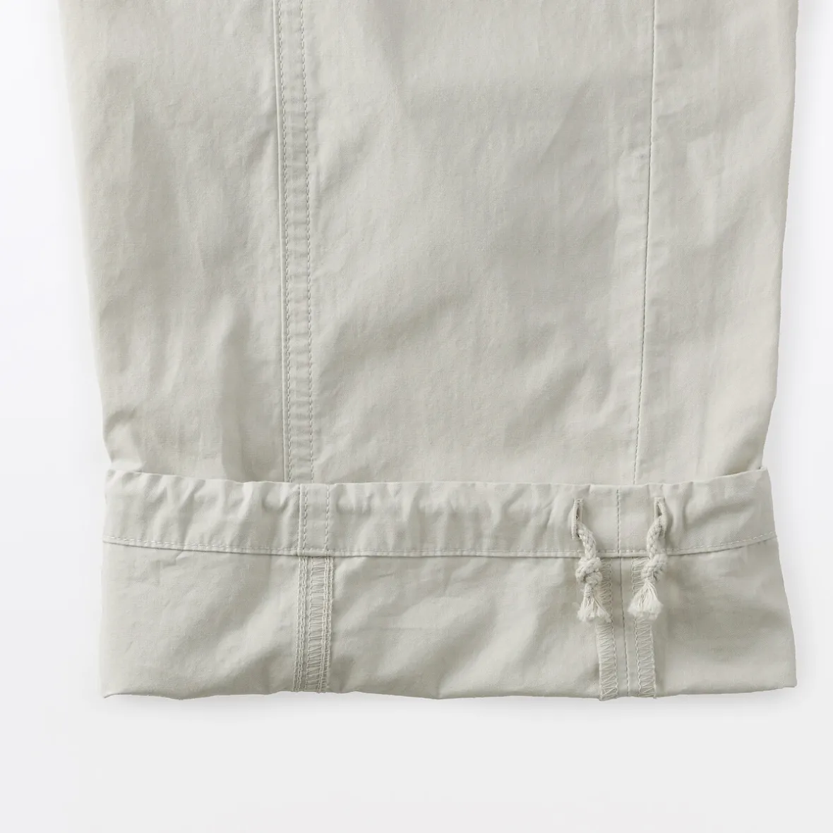 New Muji Pantalones con cordón de algodón ligero para mujer