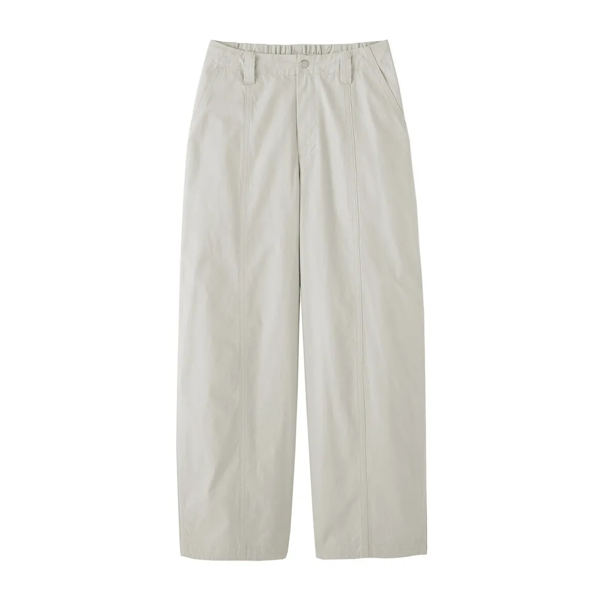 New Muji Pantalones con cordón de algodón ligero para mujer