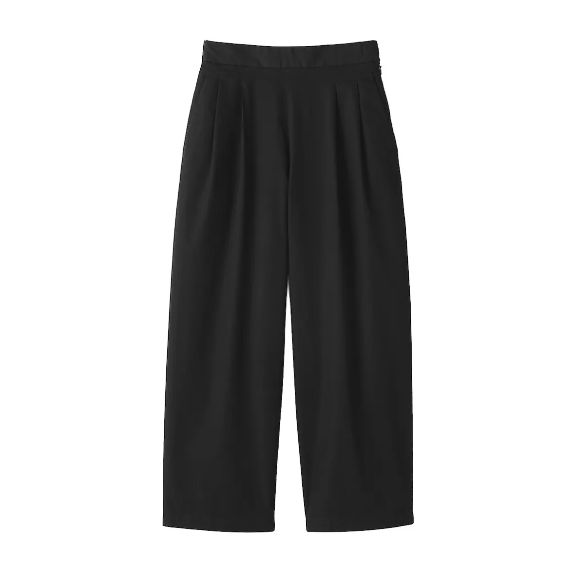 Clearance Muji Pantalones con corte tapered en sarga de algodón para mujer