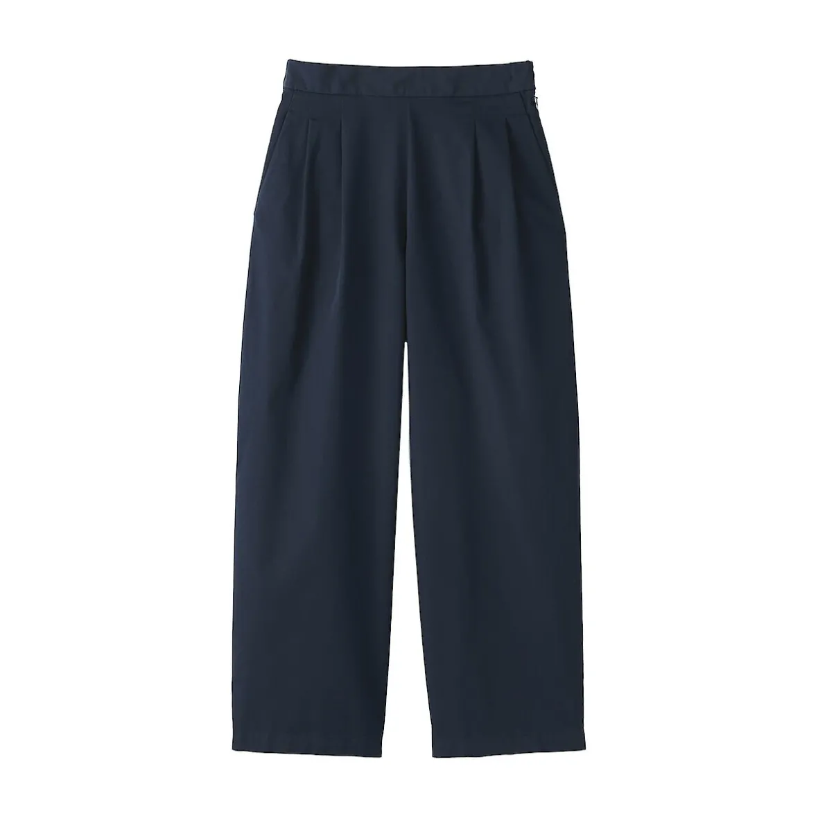 Clearance Muji Pantalones con corte tapered en sarga de algodón para mujer