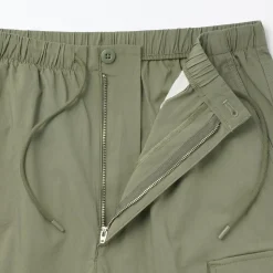 Best Muji Pantalones cortos cargo de mezcla de algodón lavado para hombre