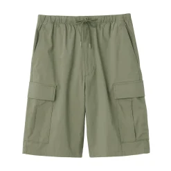 Best Muji Pantalones cortos cargo de mezcla de algodón lavado para hombre
