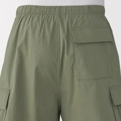 Best Muji Pantalones cortos cargo de mezcla de algodón lavado para hombre