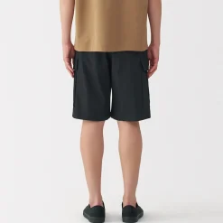 Best Muji Pantalones cortos cargo de mezcla de algodón lavado para hombre