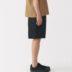 Best Muji Pantalones cortos cargo de mezcla de algodón lavado para hombre