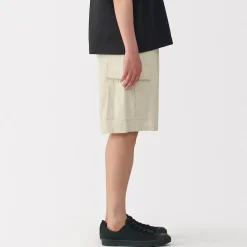 Best Muji Pantalones cortos cargo de mezcla de algodón lavado para hombre