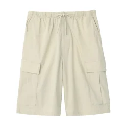 Best Muji Pantalones cortos cargo de mezcla de algodón lavado para hombre