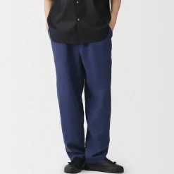 Clearance Muji Pantalones de ajuste cómodo de lino y lyocell para hombre
