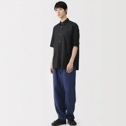 Clearance Muji Pantalones de ajuste cómodo de lino y lyocell para hombre