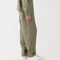 Clearance Muji Pantalones de ajuste cómodo de lino y lyocell para hombre