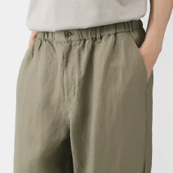 Clearance Muji Pantalones de ajuste cómodo de lino y lyocell para hombre