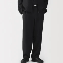 Clearance Muji Pantalones de ajuste cómodo de lino y lyocell para hombre