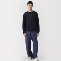 Hot Muji Pantalones de algodón y doble rodilla para hombre