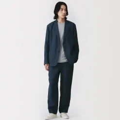 Clearance Muji Pantalones de lino lavado para hombre