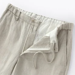 Clearance Muji Pantalones de lino lavado para hombre