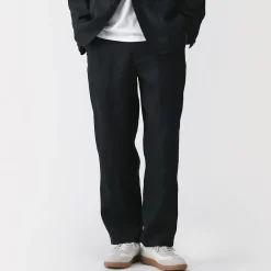 Clearance Muji Pantalones de lino lavado para hombre