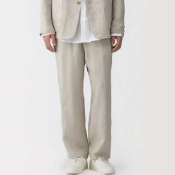 Clearance Muji Pantalones de lino lavado para hombre