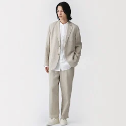 Clearance Muji Pantalones de lino lavado para hombre