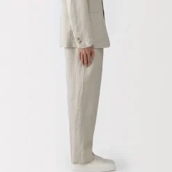 Clearance Muji Pantalones de lino lavado para hombre