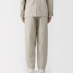 Clearance Muji Pantalones de lino lavado para hombre