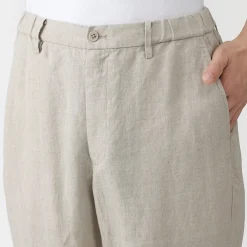 Clearance Muji Pantalones de lino lavado para hombre
