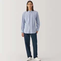 Best Muji Pantalones de mezcla de denim y washi para hombre Azul Marino Oscuro