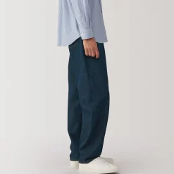 Best Muji Pantalones de mezcla de denim y washi para hombre Azul Marino Oscuro