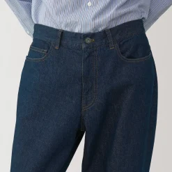 Best Muji Pantalones de mezcla de denim y washi para hombre Azul Marino Oscuro
