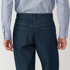 Best Muji Pantalones de mezcla de denim y washi para hombre Azul Marino Oscuro