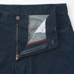 Best Muji Pantalones de mezcla de denim y washi para hombre Azul Marino Oscuro