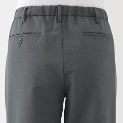 Outlet Muji Pantalones de pierna ajustada con forro polar cortaviento para hombre