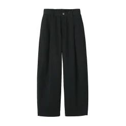 Outlet Muji Pantalones tipo cocoon de algodón plisados para mujer