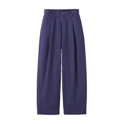 Outlet Muji Pantalones tipo cocoon de algodón plisados para mujer