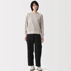 Sale Muji Pantalones tobilleros de algodón lavado para mujer