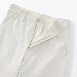 Sale Muji Pantalones tobilleros de algodón lavado para mujer
