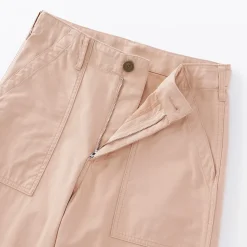 Sale Muji Pantalones tobilleros de algodón lavado para mujer