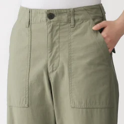 Sale Muji Pantalones tobilleros de algodón lavado para mujer