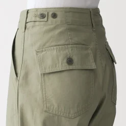 Sale Muji Pantalones tobilleros de algodón lavado para mujer
