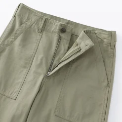 Sale Muji Pantalones tobilleros de algodón lavado para mujer