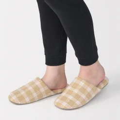 Discount Muji Pantuflas de franela suave
