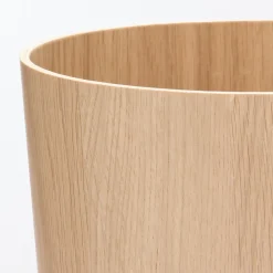 Clearance Muji Papelera redonda de madera con soporte de metal