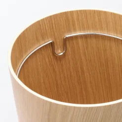 Clearance Muji Papelera redonda de madera con soporte de metal