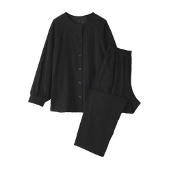 Clearance Muji Pijama de doble gasa con puntos dobby para mujer