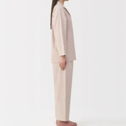 Sale Muji Pijama de franela sin costuras laterales para mujer