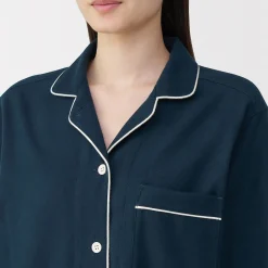 Sale Muji Pijama de franela sin costuras laterales para mujer